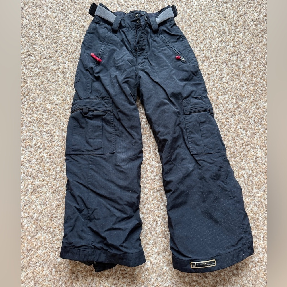 Kids Bonfire Black snow Pants size 10 (medium)